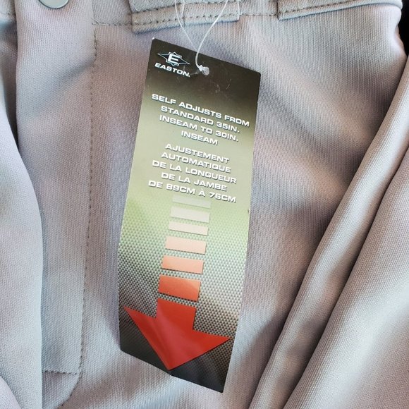 NEW‎ Easton Quantum Baseball Gray Pants Adult XS X SMALL Adjustable - Picture 3 of 4